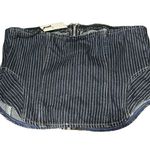 Forever 21  Denim Tube Top - Women's M - Pinstripe Zipper Photo 1