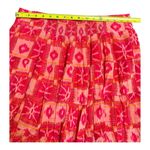 Anthropologie • Danielle Duer Tiered Mini Skirt pink Ella ikat print flowy Photo 4