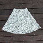 Eva Rose White w/ Black Cat Graphics Print Midi Skater Skirt Full Skirt Size M Photo 0