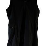 44 North Hooded Vest Dress Sleeveless Black Zip Pockets Womens Medium‎ Photo 0