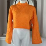Miss Selfridge Funnel Batwing Crop Sweater in Orange, Size M New w/Tag Photo 4