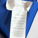 David's Bridal DAVID’S BRIDAL Cobalt Blue Short Crinkle Chiffon Strapless Mini Dress 2 Photo 9
