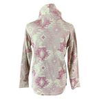Burton  Pink Aztec Cowl Neck Pullover XS Cozy Organic Cotton Blend Sweater Photo 1