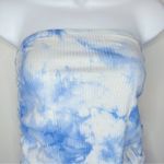 Princess Polly  Strapless Blue‎ & White Tie Dye Top Size 6 Photo 3