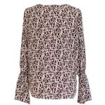 Finn & Grace  Blouse Top V-neck Long Bell Sleeve Career Office Top Medium Photo 3