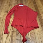Lovers + Friends  NWT Red Vika One Shoulder Long Sleeve Thong Bodysuit Size XL‎ Photo 9