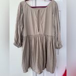 Free People Beach Tan Babydoll Dress Size Large Photo 2