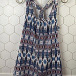 Olive & Oak  Blue Geometric Pattern Top - Size - Medium Photo 0