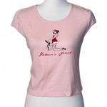 Victoria's Secret Y2K Victoria’s Secret Santa Christmas Baby Tee Photo 0