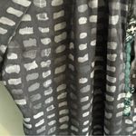 Cost Plus World Market BlK Grey White Buttoned Peplum 3/4 Sleeve Blouse Sz L/XL Size L Photo 4