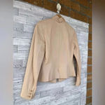Max Mara leather jacket ruffle collar size 4 Photo 5