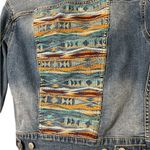 LuLaRoe Harvey Aztec Boho Denim Jacket—XXS Photo 3