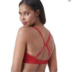 Wacoal Embrace Lace Wire free Soft Cup bralette pink/red color. Photo 8