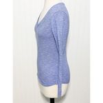Old Navy  Women's Pinstripe V Neck Long Sleeve Pullover Top Blue‎ Size Small Photo 4