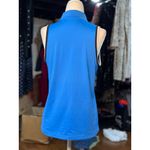 NEW KINONA Womens Size S Blue White Black 1/4 Zip Sleeveless Polo Golf Top Photo 3