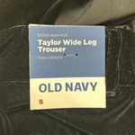 Old Navy  Black Extra High Rise Velvet Wide Leg Pants(Size Small) Photo 8