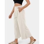 Halara Brand New  Women's Size Large Vanilla Ice Cropped Wide Leg Pants Photo 2