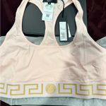 Versace  Grecca border scoop Pink and Gold Women's bralette size 5 Authentic Photo 0