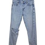 American Eagle  90's Skinny Light Wash Distressed Jeans Denim Size 2 Regular Photo 0