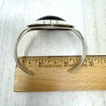 E YAZZIE Navajo sterling silver, onyx cuff bracelet, 47.2g Silver Photo 11