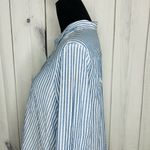 Habitat  Clothes To Live In Button Up Blouse Crinkle Blue White Striped Size XS Photo 4