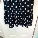 Boohoo  Black Polka Dot Off Shoulder Dress Women's Size‎ 6 Photo 2