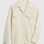 Gap Women's Cream Corduroy Shirt Jacket Photo 4