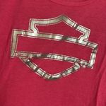 Harley Davidson  Pink Breast Cancer Awareness Silver Women’s Shirt Size Medium Photo 1