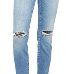 Mother High Waisted Looker Jean Ankle Fray in Thrilling Shots Blue Size 28 Photo 0