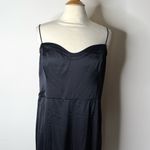 Abercrombie & Fitch Abercrombie Black Satin Camille Maxi Dress Photo 2