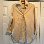 Chiara Boni LA PETITE ROBE Atena Slim Fit Blouse in Light Khaki sz 42 US 6 Photo 4