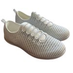 Comfortview  Women's White Silver Metallic Slip‎ On Casual Shoes Photo 3