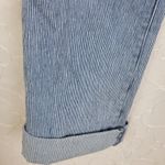 Diane Gilman Womens Jeans Size 8 Blue Denim Striped Cuffed Baggy Photo 3