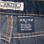 Anita Jeans Womens Dark Wash Straight Leg Bling Embroidered Curvy Fit Size 11 Blue Photo 3