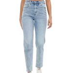 American Eagle Light Wash Mom Jeans Size 00 Extra Short High Waisted Cropped Photo 9
