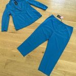 Pretty Little Thing Plus Double Breasted Woven Blazer & Cropped Pants in Blue - Photo 0