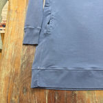 Women's American Giant Long Sleeve Moto Sweatshirt Dress M Blue/Gray Blue Size M Photo 4