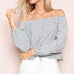 Brandy Melville  Striped Off The Shoulder Top Photo 0