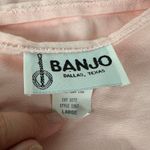 Vintage Banjo corset style peasant renaissance top womens size large prairie Pink Photo 3