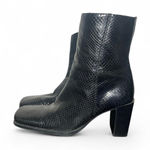 Bandolino  vintage Y2K 2000s 90s retro  Black leather ankle square toe boots 6.5 Photo 0