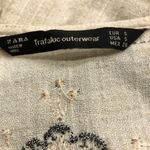 ZARA  embroidered light jacket fringe hem tie front Photo 6