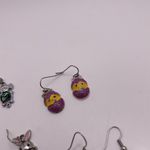 Lot Of 4 Costume Earrings Pierced Dangle / Drop Easter Egg, Rabbit, Pug, Koala Photo 1