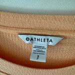Athleta  Coaster Luxe Waffle Bright Peach Pullover Sweatshirt Photo 6