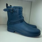 Hunter Refined Studded biker boots rockpool blue 10 Photo 1