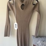 Say What? Cold Shoulder Beige Cutout Sweater Dress Size Small Photo 12