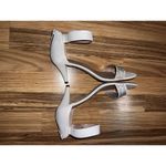 Style & Co Style Co Phillyis Sz 9 Two-Piece San White Sparkle Rhinestones Glitter Heel Pump Photo 6