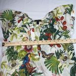 J.Crew  x Ratti Into the Wild flutter sleeve jungle birds shirt Women Size 0‎ Photo 2
