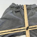 Zara Pants Womens‎ Small Black White Houndstooth High Rise Tapered Tie Waist Photo 6