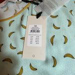 Nümph Carleigh Blouse Women’s Small Mint Banana Print Top NWT Whimsy Cute Tee Green Photo 3
