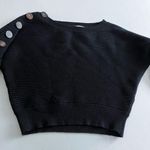 ZARA black knit ribbed bat sleeve sweater size Small Photo 5